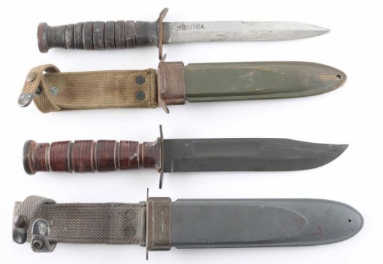 Lot of 2 U.S. WW2 Combat Knifes.