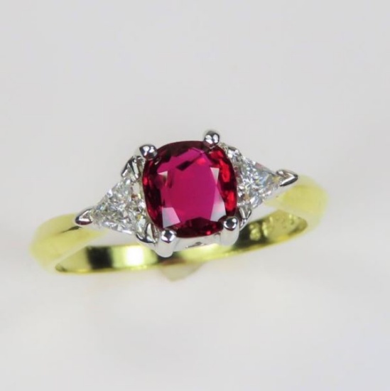 Exquisite Extra Fine Natural Ruby and Diamond