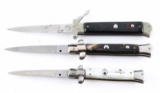 Lot of 3 Pushbutton Auto Knives