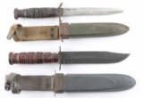 Lot of 2 U.S. WW2 Combat Knifes.
