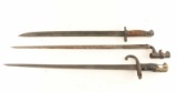 Lot of 3 Bayonets