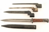 Lot of 4 Bayonets