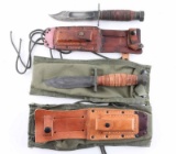 Lot of 2 U.S. Air Force Survival Knives.