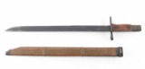 Late war Arisaka bayonet with Wood Scabbard.