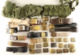 Large Lot of Military Belts & Buckles