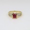 Beautiful Vivid Ruby and Diamond Ring