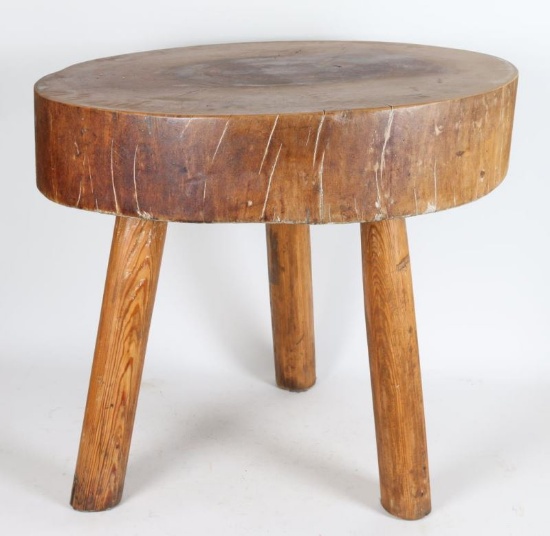 Butcher Block Old Red Sycamore Table