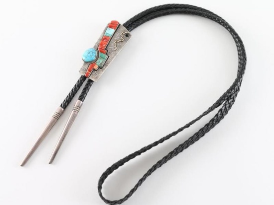 Navajo Inlaid Bolo Tie