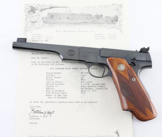 Colt Woodsman Match Target 22LR SN: MT12309