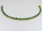 Gorgeous Emerald and Diamond Bracelet