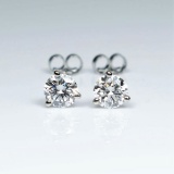 Dazzling IDEAL’ cut Diamond Stud Earrings