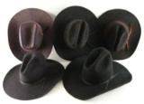 Lot of (5) Western Hats