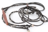 Leather Reigns accented with sterling beads