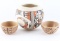 Lot of 3 Polychrome Pots