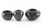 Collection of 3 Santa Clara Blackware Pot