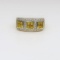 Stylish Yellow Sapphire and Diamond Ring