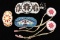 Lot of 5 Native American Beaded Barrettes