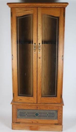 Oak Rifle Cabinet