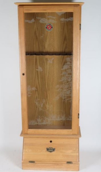 Oak Rifle Cabinet