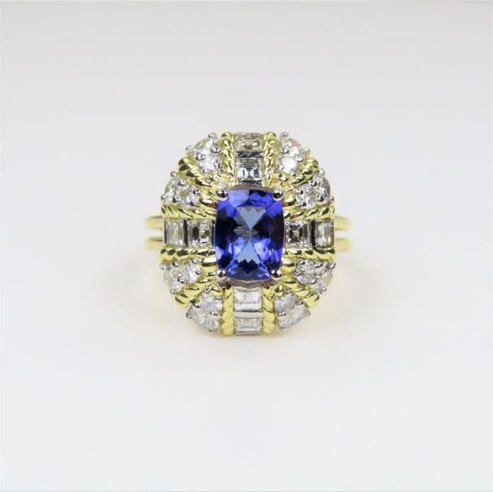 Exceptional Designer Tanzanite and Diamond