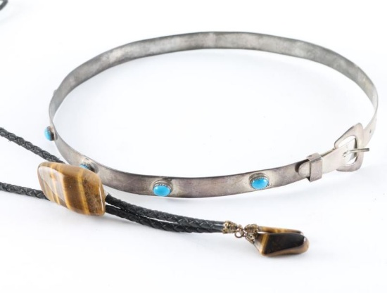 Navajo Hand Band & Bolo Tie