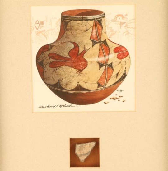 Fine Art Print and Pottery Shard