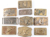 Lot of 10 Brass Buckles