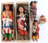Lot of 5 Skookum Dolls