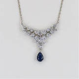Stunning Sri Lankan Blue Sapphire and Diamond