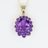 Beautiful Large Purple Amethyst Pendant