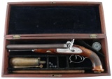 Belgian Double Barrel Percussion Pistol