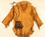 Leather Fringed Shirt & Purse