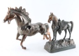 Lot of 2 Horse Statues