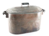 Vintage Lidded Oval Boiling Pot