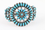Navajo Turquoise Cluster Cuff