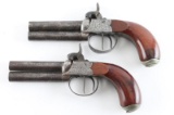 Pair of Over & Under Percussion Pistols
