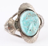 Carved Turquoise Cuff