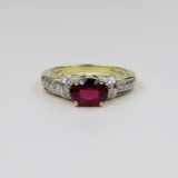 Elegant Ruby and Diamond Ring