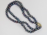Gorgeous Natural Black Pearl Necklace
