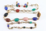 Collection of Multi Stone Scarab jewelry