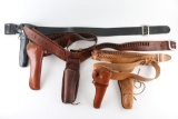 Leather Gun Belts Lot