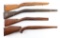 Lot of (4) Wood Rifle Stocks