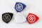4 German WWII Swastika Shield Party Badges