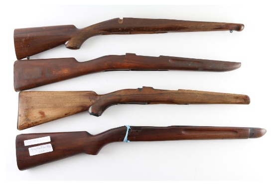 Lot of (4) Walnut Rifle Stocks
