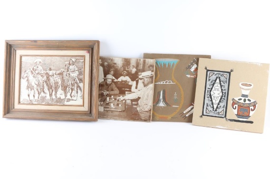 Lot of Western & Native Art