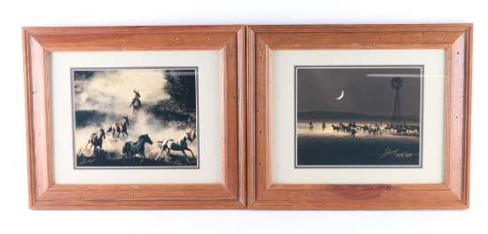 Lot of (4) Western Themed Art Prints