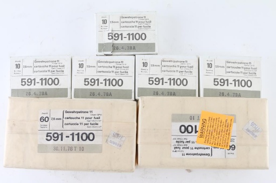 Lot of 7.5mm Swiss Ammunitions