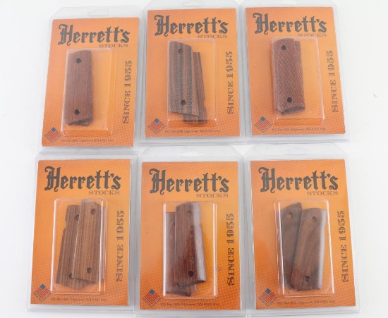 6 Pairs of Herrett's Officer's Model Grips