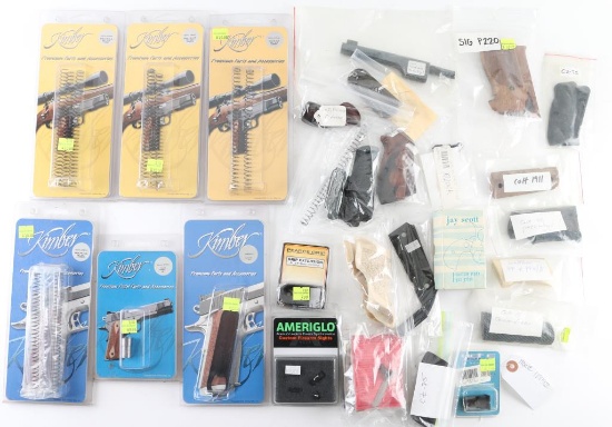 Lot of Handgun Grips & Recoil Springs