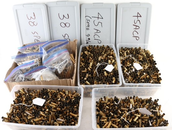 Large Lot of Handgun & Rifle Brass